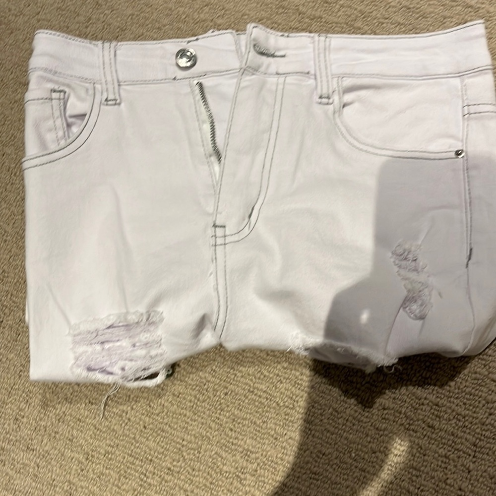 Ripped white jeans